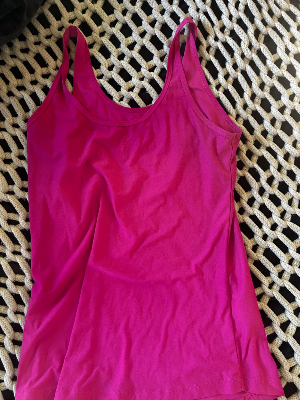 No Boundaries Fuchsia Scoop Neck Tank Top